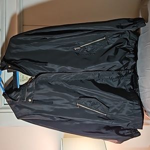 Black waterproof jacket w/ hood